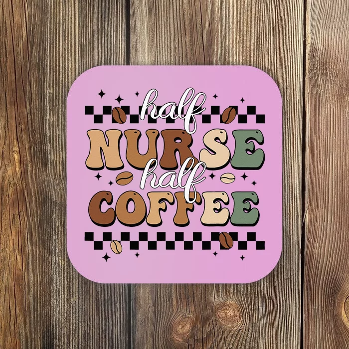 Half Nurse Coffee Nurse Gifts Nurse Week Gifts Funny Nurse Coaster