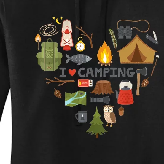 Hiking Nature Climbing Camp Lover Nature I Love Camping Women's Pullover Hoodie