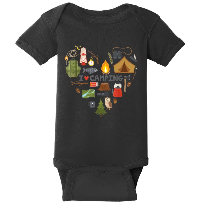 Hiking Nature Climbing Camp Lover Nature I Love Camping Baby Bodysuit