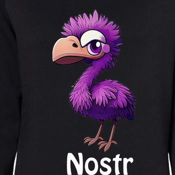 Hey Nostr Cool Nostrich Purple Ostrich for Nostr Plebs Womens California Wash Sweatshirt