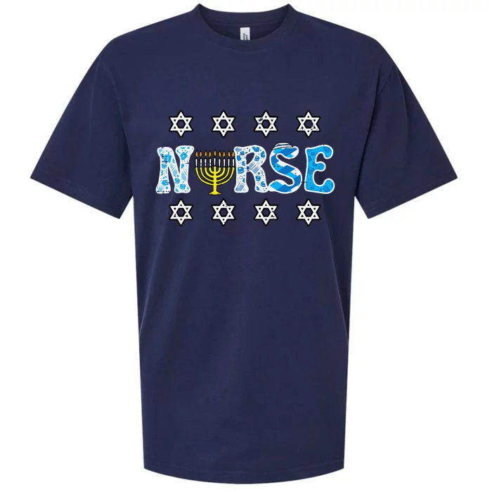 Hanukkah Nurse Chanukah  Jewish RN ER ICU Sueded Cloud Jersey T-Shirt