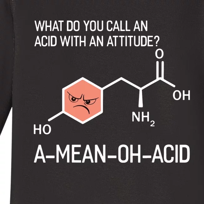 Humor Nerdy Chemistry T Gifts Amino Acid For Women Men Baby Long Sleeve Bodysuit