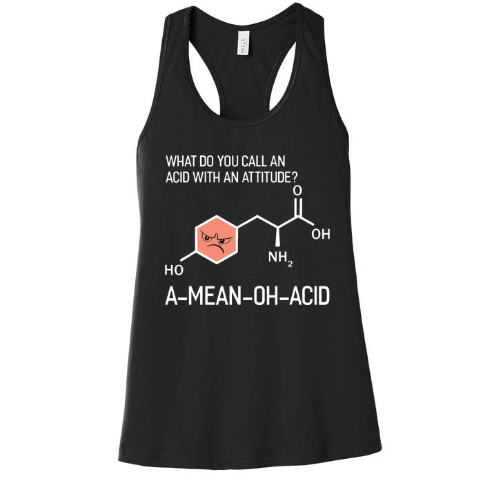 Humor Nerdy Chemistry T Gifts Amino Acid For Women Men Women's Racerback Tank