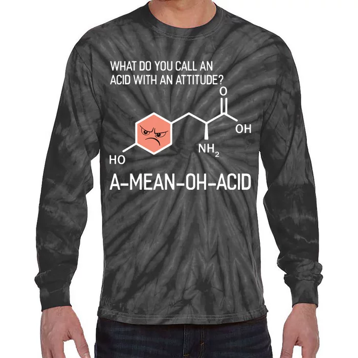 Humor Nerdy Chemistry T Gifts Amino Acid For Women Men Tie-Dye Long Sleeve Shirt