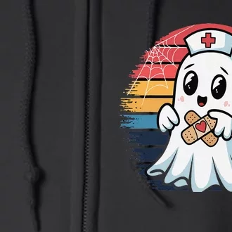 Halloween Nurse Crew Hospital First Aid Nursing Full Zip Hoodie