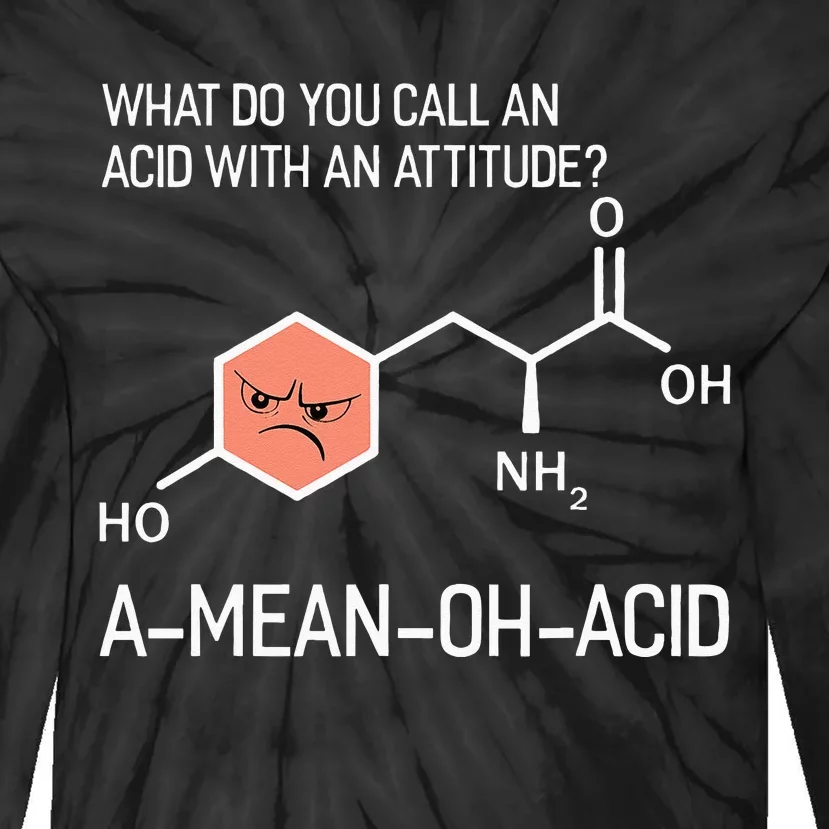 Humor Nerdy Chemistry Gifts Amino Acid For Tie-Dye Long Sleeve Shirt