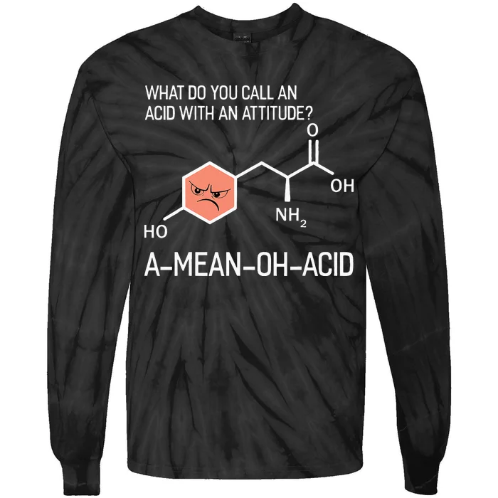 Humor Nerdy Chemistry Gifts Amino Acid For Tie-Dye Long Sleeve Shirt