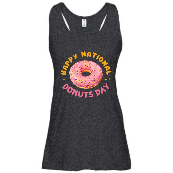 Happy National Donuts Day Design Happy National Donuts Day Ladies Essential Flowy Tank