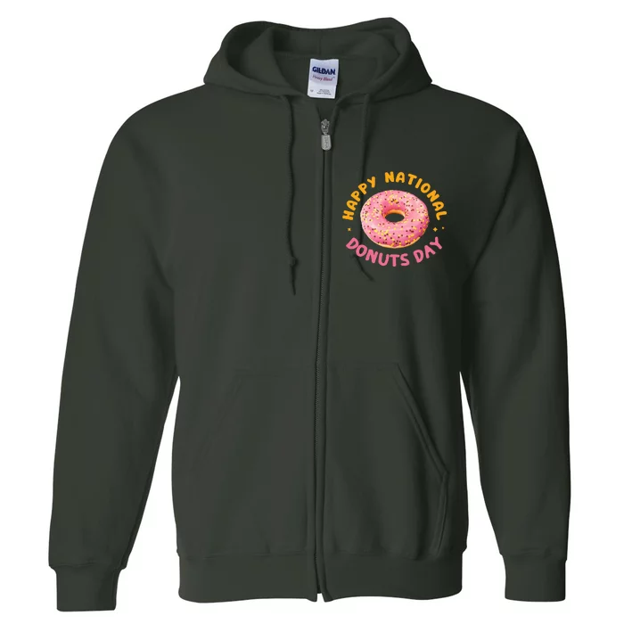 Happy National Donuts Day Design Happy National Donuts Day Full Zip Hoodie