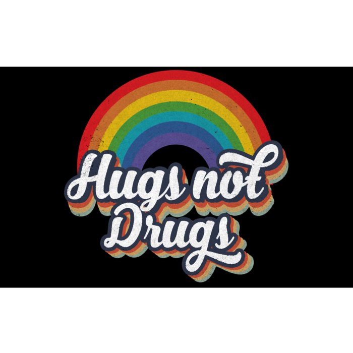 Hugs Not Drugs Rainbow Bumper Sticker