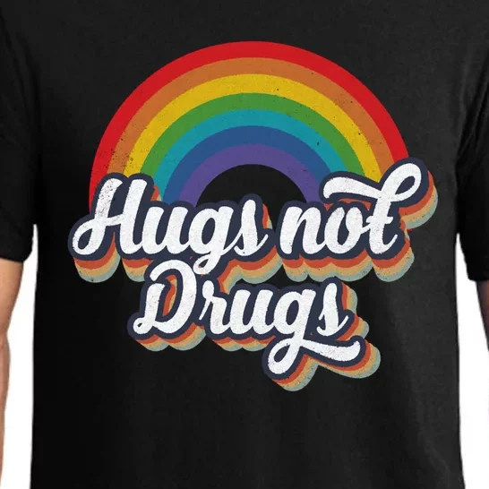 Hugs Not Drugs Rainbow Pajama Set