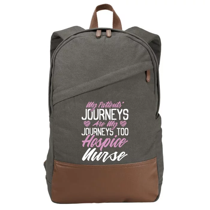 Hospice Nursing Diagnosis Nurse Heart Hospice Nurse Great Gift Cotton Canvas Backpack