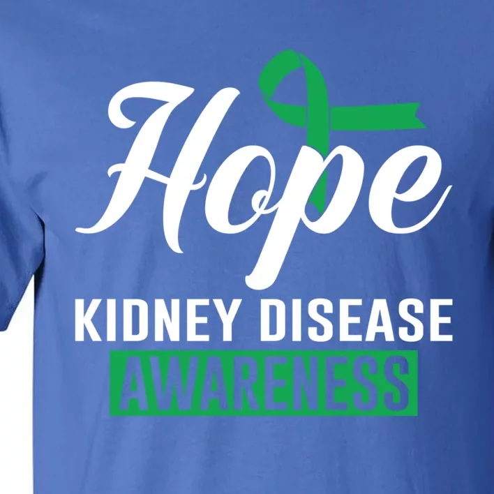 Hope Ney Disease Awareness Support Gree Ribbon Great Gift Tall T-Shirt