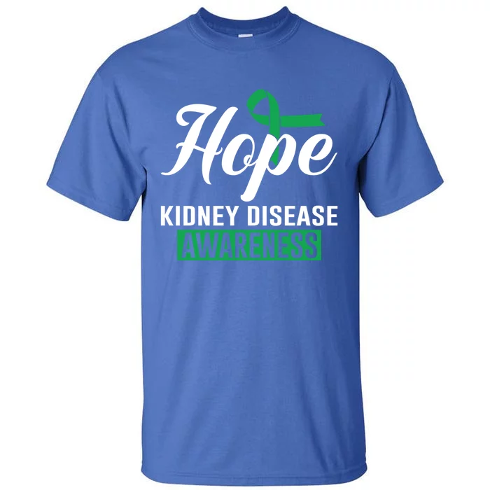 Hope Ney Disease Awareness Support Gree Ribbon Great Gift Tall T-Shirt