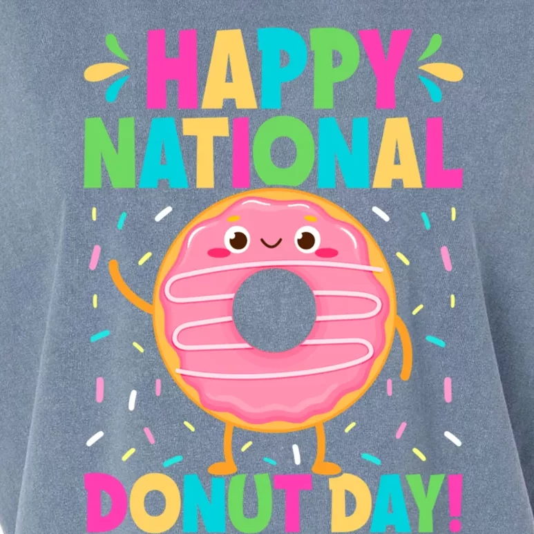 Happy National Donuts Day Funny Doughnut Day Chef Baker Cute Gift Garment-Dyed Women's Muscle Tee