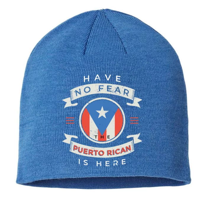 Have No Fear The Puerto Rican Is Here 8 1/2in Sustainable Knit Beanie