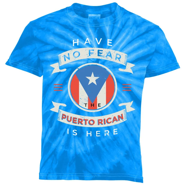 Have No Fear The Puerto Rican Is Here Kids Tie-Dye T-Shirt