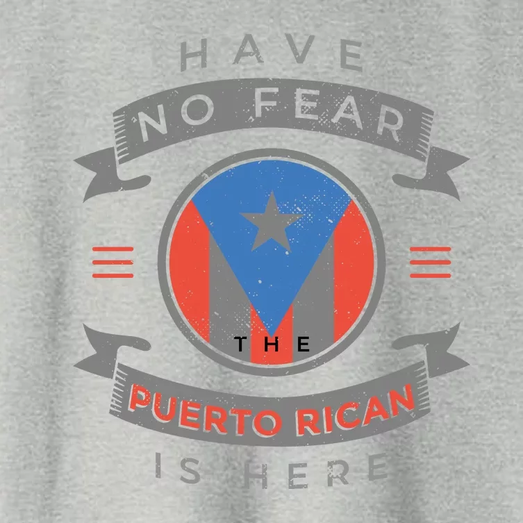 Have No Fear The Puerto Rican Is Here Women's Crop Top Tee