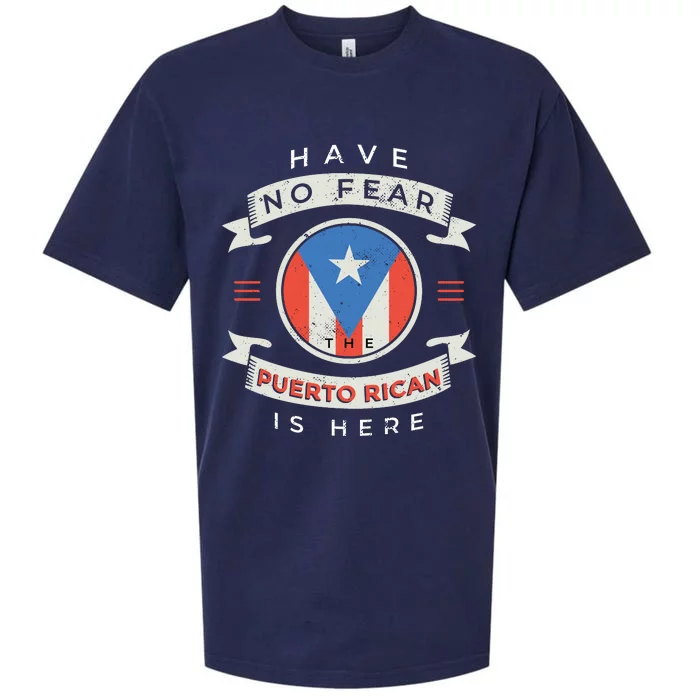 Have No Fear The Puerto Rican Is Here Sueded Cloud Jersey T-Shirt