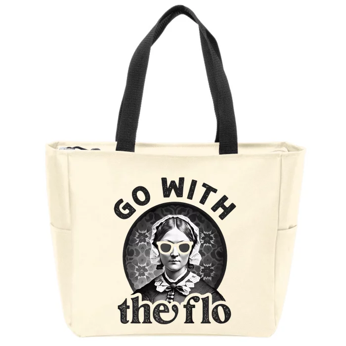 History Nurse Florence Nightingale Go With The Flo Zip Tote Bag