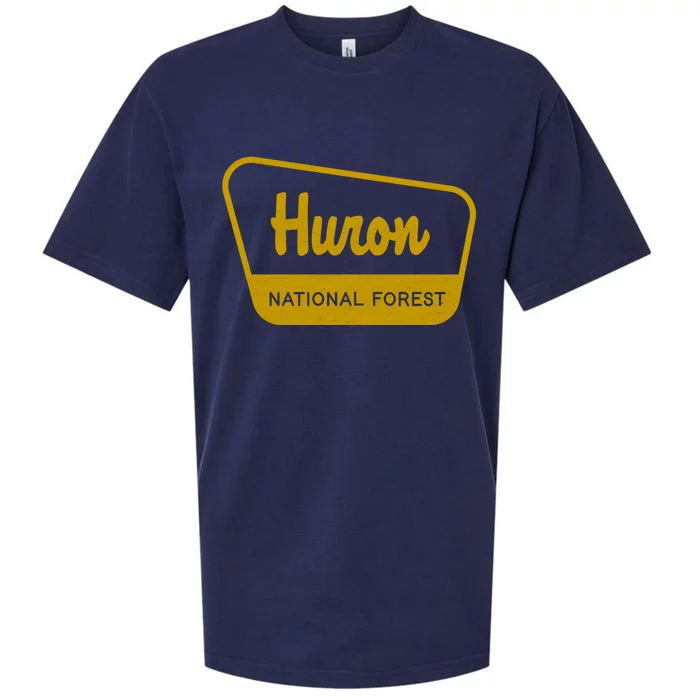 Huron National Forest Vintage Inspired Sign Graphic Gift Sueded Cloud Jersey T-Shirt