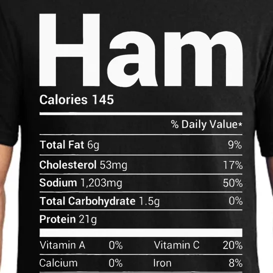 Ham Nutrition Facts Family Matching Christmas Costume Pajama Set