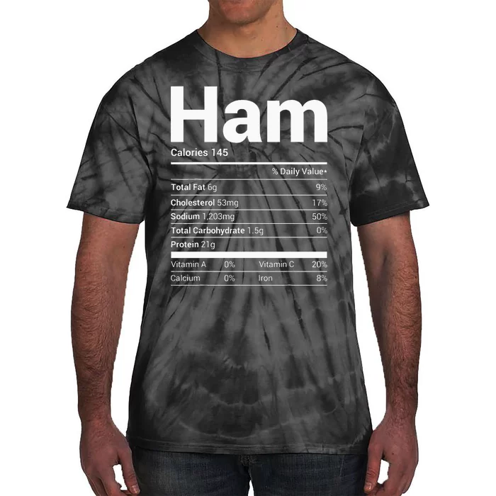 Ham Nutrition Facts Family Matching Christmas Costume Tie-Dye T-Shirt