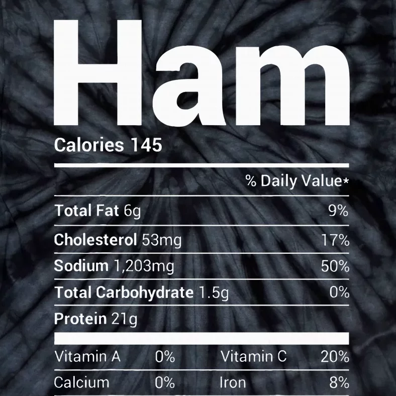 Ham Nutrition Facts Family Matching Christmas Costume Tie-Dye T-Shirt