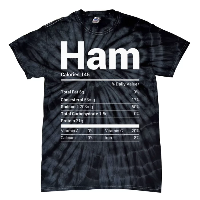 Ham Nutrition Facts Family Matching Christmas Costume Tie-Dye T-Shirt