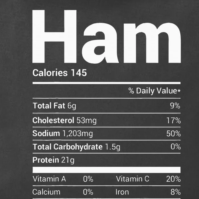 Ham Nutrition Facts Family Matching Christmas Costume Zip Tote Bag