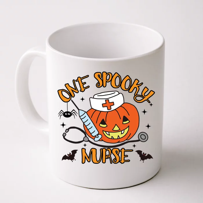 Halloween Nurse Funny Gift Nurses One Spooky Nurse Gift Front & Back Coffee Mug