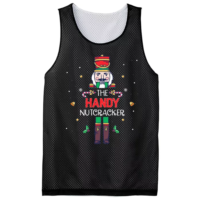 Handy Nutcracker Funny Christmas Family Matching Outfit Mesh Reversible Basketball Jersey Tank