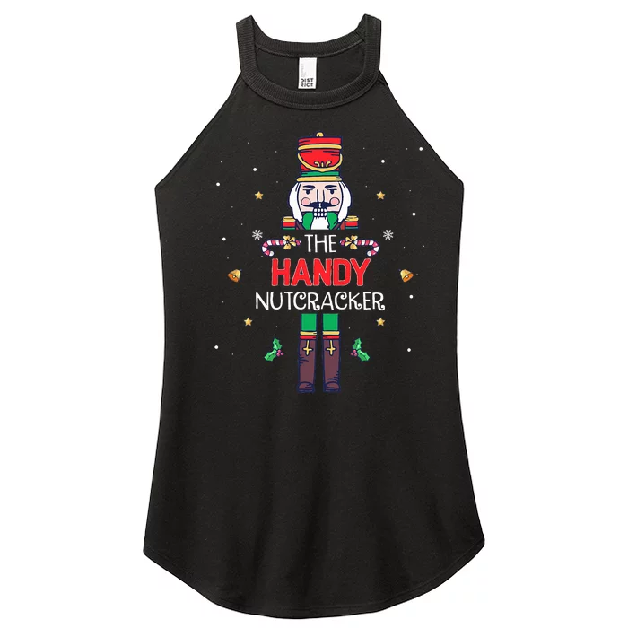 Handy Nutcracker Funny Christmas Family Matching Outfit Women’s Perfect Tri Rocker Tank