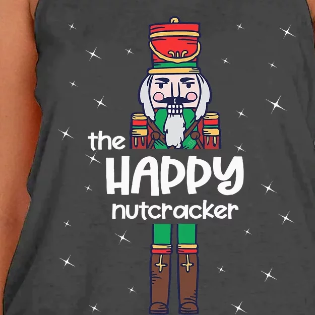 Happy Nutcracker Family Matching Funny Pajama Women's Knotted Racerback Tank