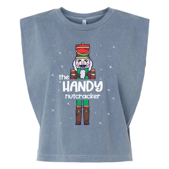 Handy Nutcracker Family Matching Funny Pajama Garment-Dyed Women's Muscle Tee