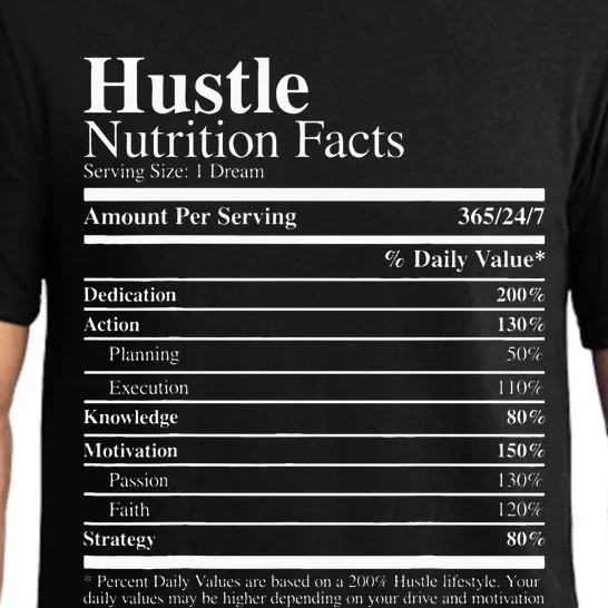 Hustle Nutrition Facts Hustle Hard Pajama Set