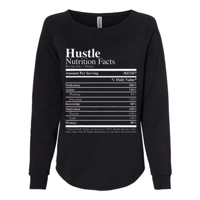 Hustle Nutrition Facts Hustle Hard Womens California Wash Sweatshirt