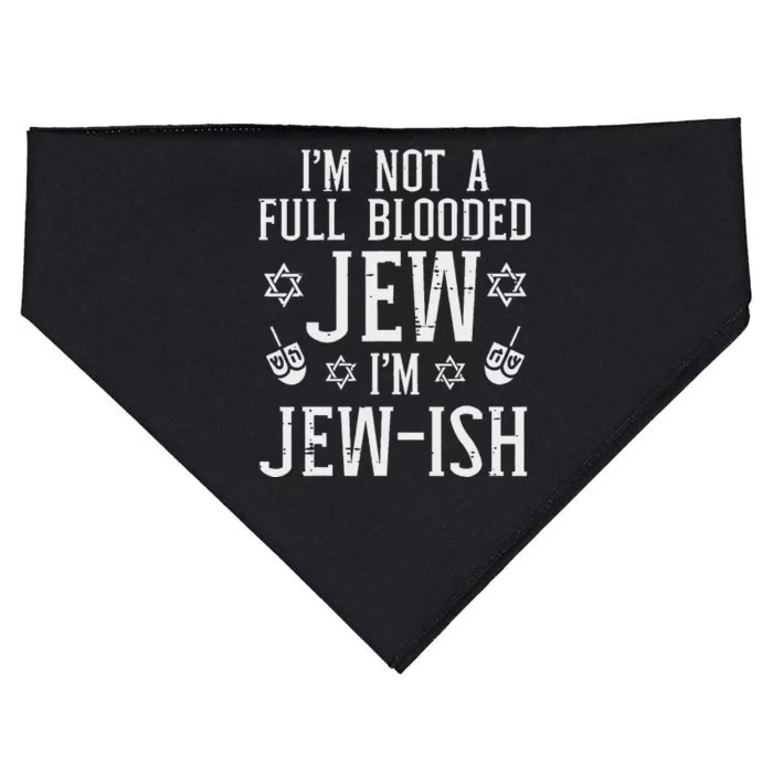 Hanukkah Not Full Blooded Jew Jewish Chanukah USA-Made Doggie Bandana