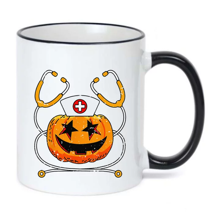 Halloween Nurse Funny Costume Jack O Lantern Pumpkin Black Color Changing Mug