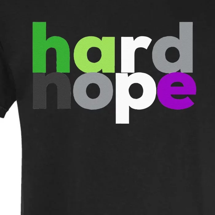 Hard Nope Funny Aroace Pride LGBT Aro Ace Aromantic Asexual Garment-Dyed Heavyweight T-Shirt