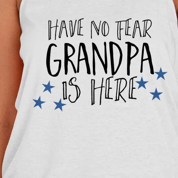 Have No Fear Grandpa Is Here Women's Knotted Racerback Tank