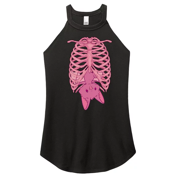 Halloween Nu Goth Pink Bat Pastel Goth Women’s Perfect Tri Rocker Tank