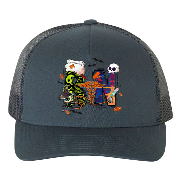 Halloween Nurse Gift Spooky Halloween Nurse Custom Cool Gift Yupoong Adult 5-Panel Trucker Hat