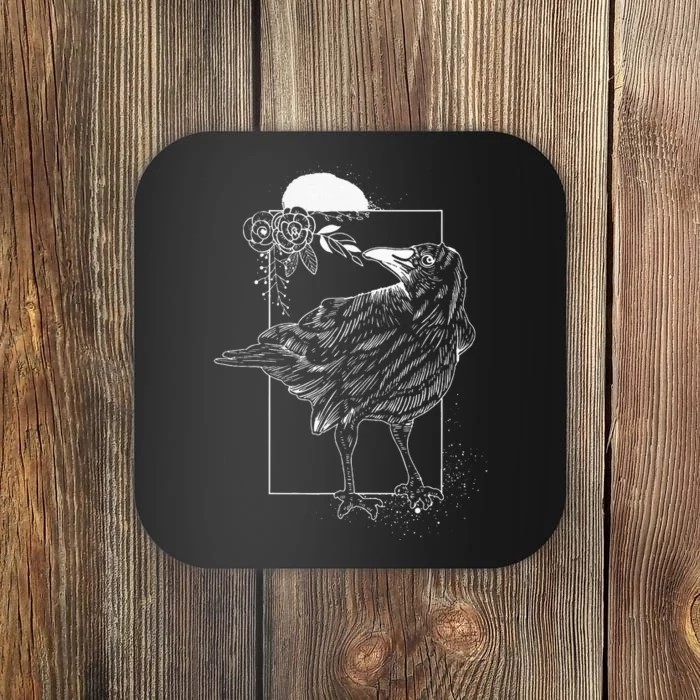 Halloween Night Gift Idea Birds Crow Coaster