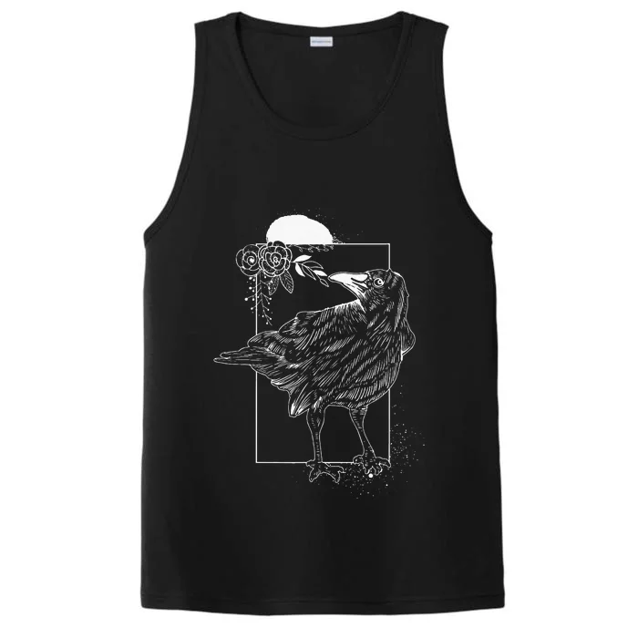 Halloween Night Gift Idea Birds Crow Performance Tank