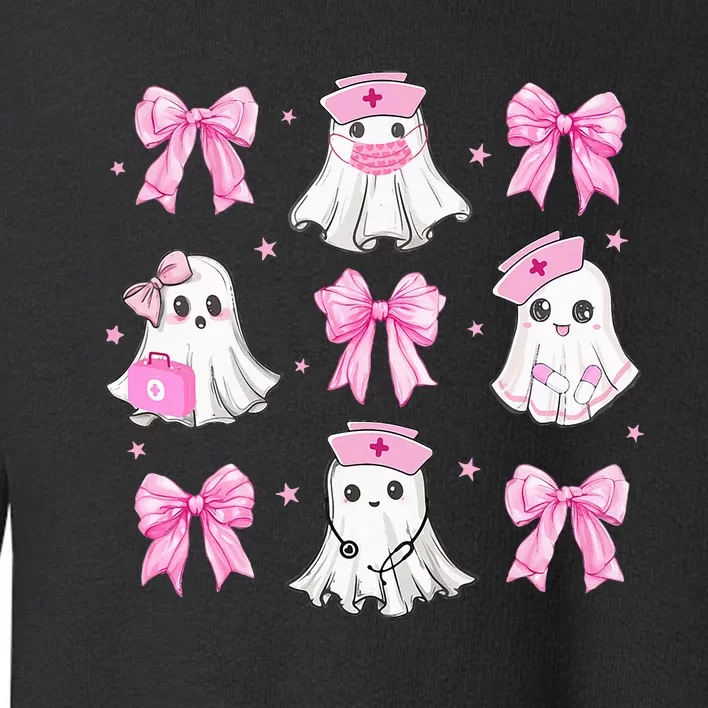 Halloween Nurse Ghosts Emergency Department Icu Peds Rn Toddler Sweatshirt