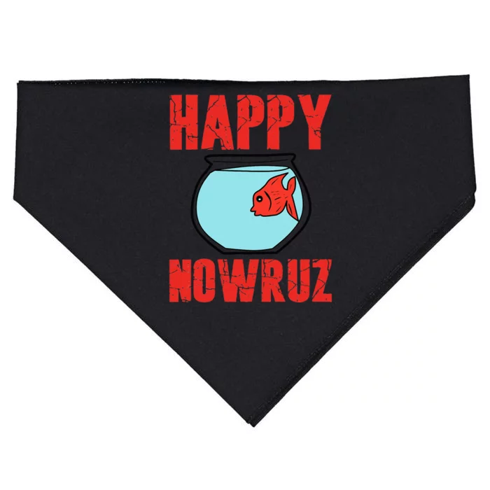 Happy Nowruz Goldfish Norooz Persian New Year USA-Made Doggie Bandana