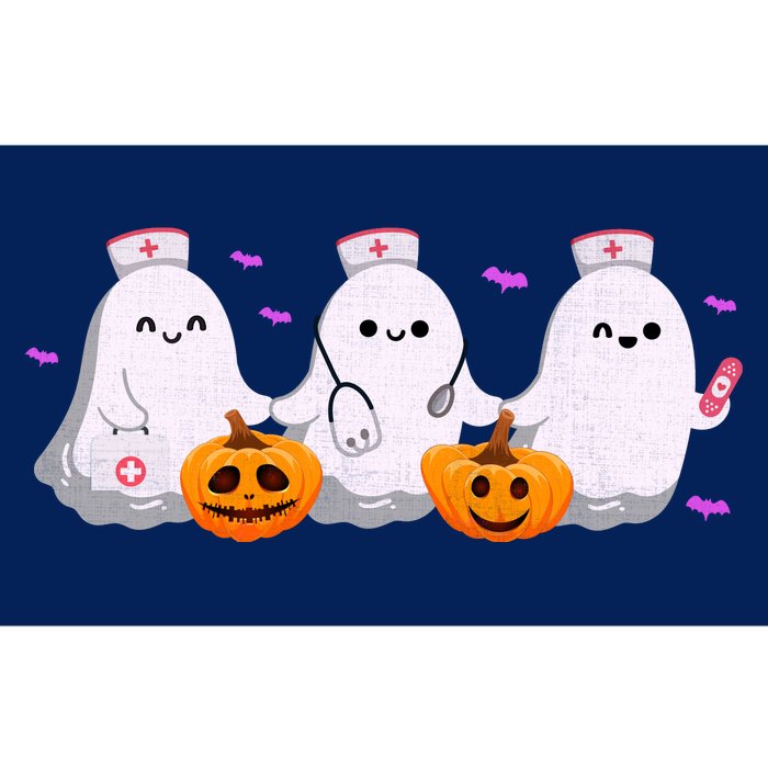 Halloween Nurse Ghosts Boo Crew Bumper Sticker