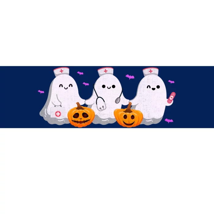 Halloween Nurse Ghosts Boo Crew Bumper Sticker