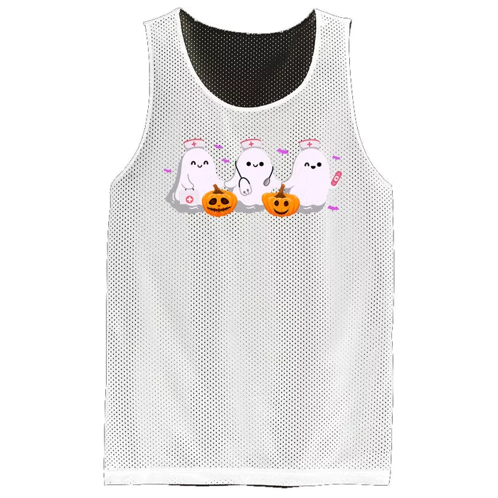 Halloween Nurse Ghosts Boo Crew Mesh Reversible Basketball Jersey Tank